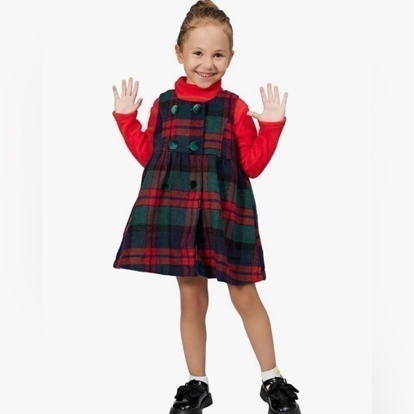 Mud Kingdom Little Girls Sleeveless Dress Plaid - Picture 2 of 5